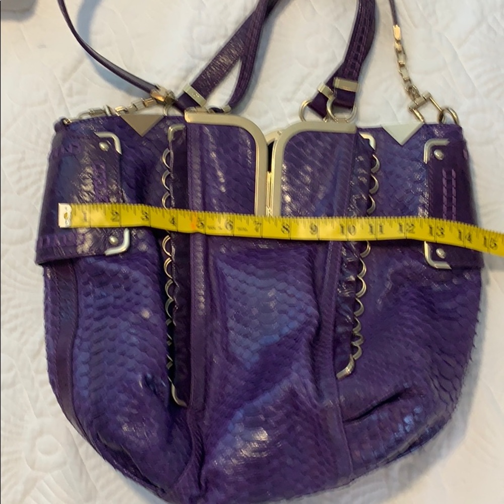 Versace purple aligátor handbag